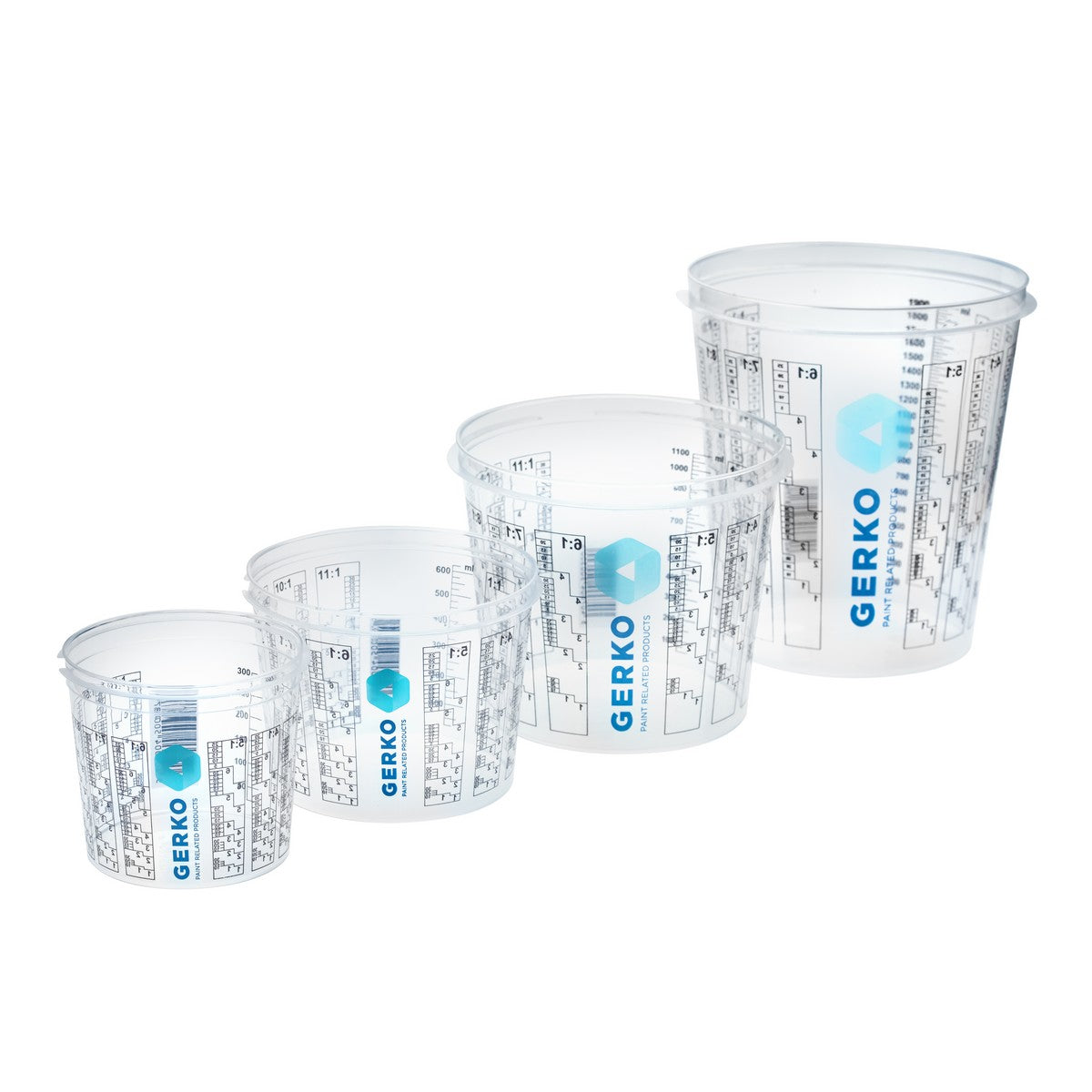 GERKO Mischbecher - 4 Größen - Großpackung